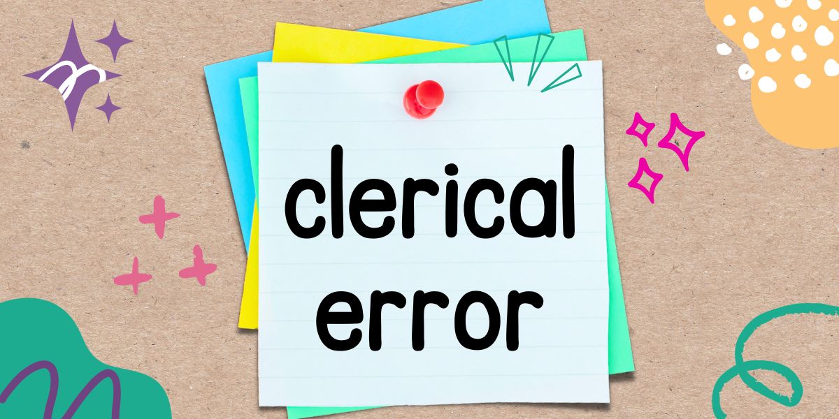 英語フレーズ clerical error