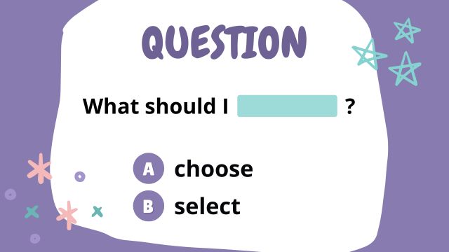 quiz choose or select