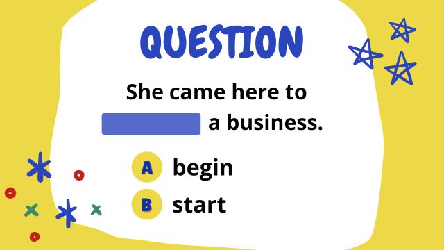 quiz begin or start