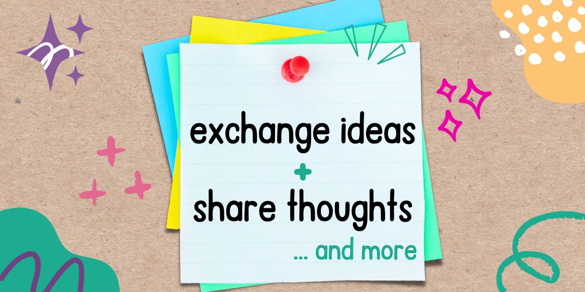 英語フレーズ exchange ideas / share thoughts