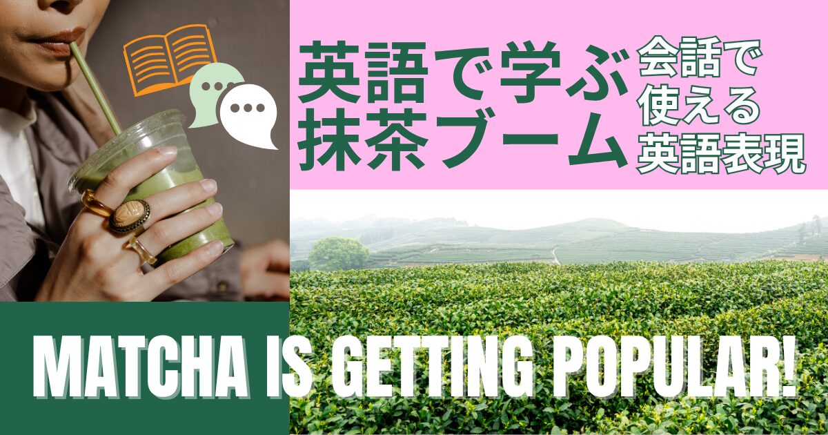 英語で学ぶ抹茶ブーム 会話で使える英語表現 MATCHA is getting popular!