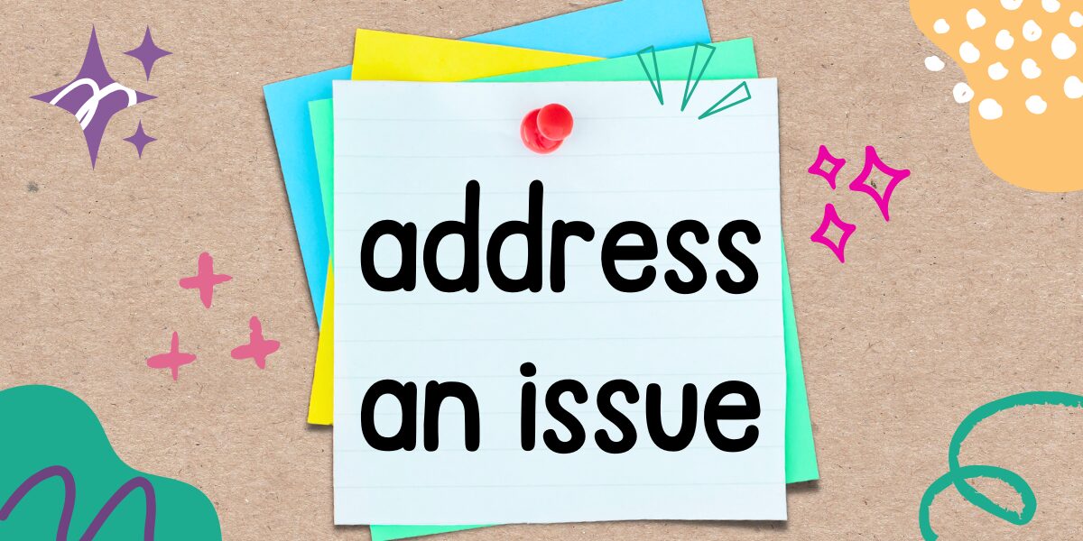 英語フレーズ　address an issue