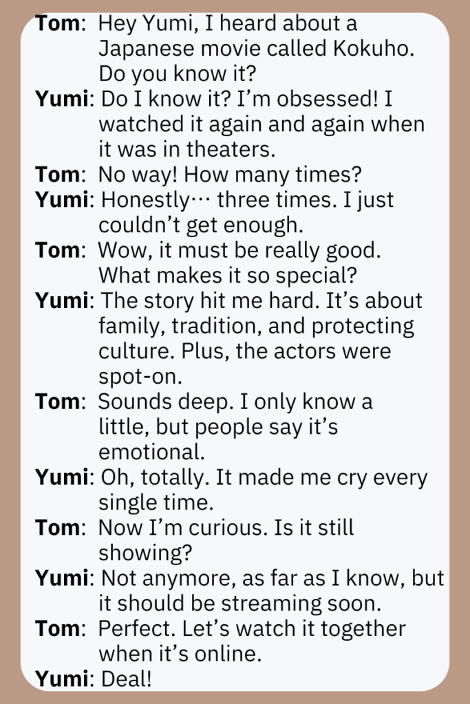 model dialogue